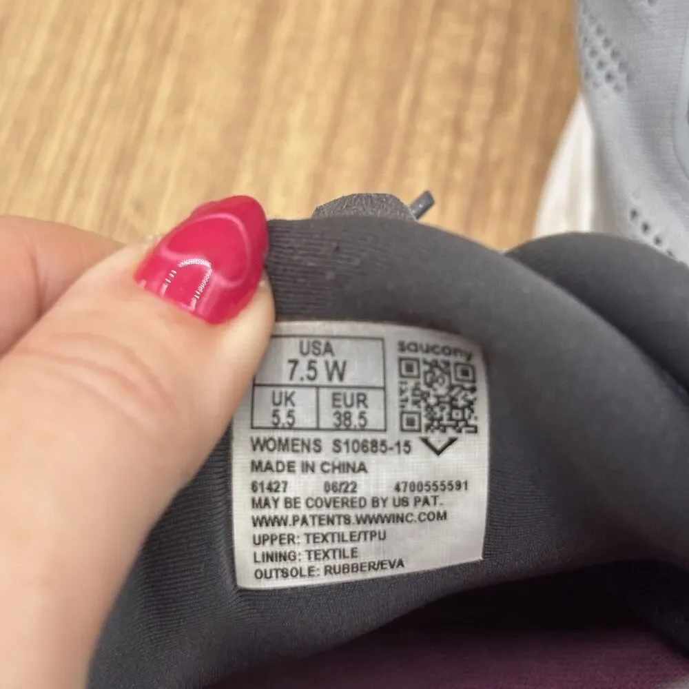 Saucony Womens Guide 15‎ S10684-15 Gray Running Shoes Sneakers Size 7.5 Wide